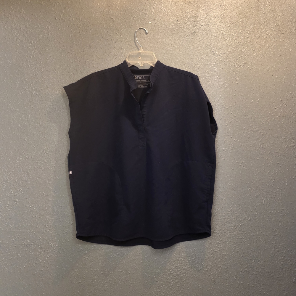FIGS Navy Sleeveless Tunic Top